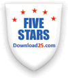 Five Stars Award from Download25.com