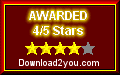 Awarded 4/5 Stars by Download2you.com