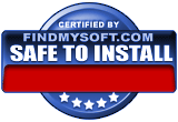 Certified by FindMySoft.com to be Safe to Install