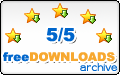 5 Stars Award from Free Downloads Archive