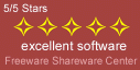 Awarded 5/5 Stars Excellent Software at Freeware Shareware Center