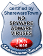 Certified by SharewareTown No Spyware Adware Viruses 100% Clean