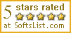 5 Stars Rated at SoftsList.com