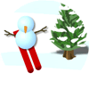 Snowman Skiing