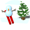 Snowman Skiing
